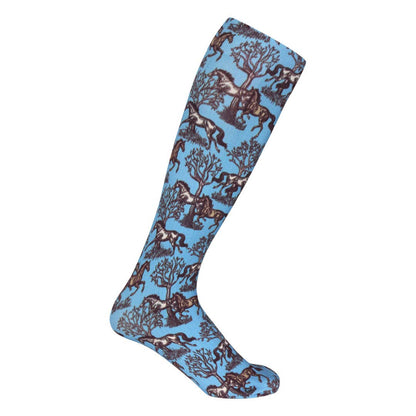 AWST Int'l Lila Toile Socks: Blue / STD