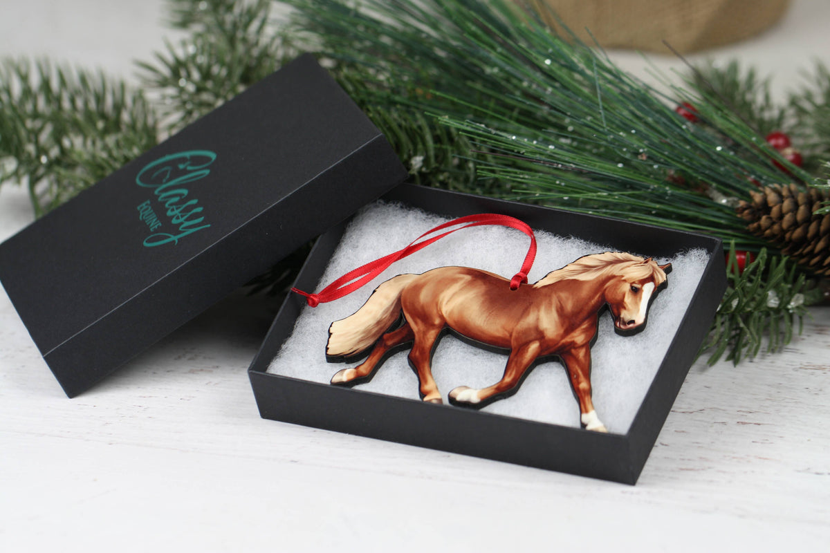 Dark Flaxen Chestnut Finnhorse Ornament Christmas Decoration