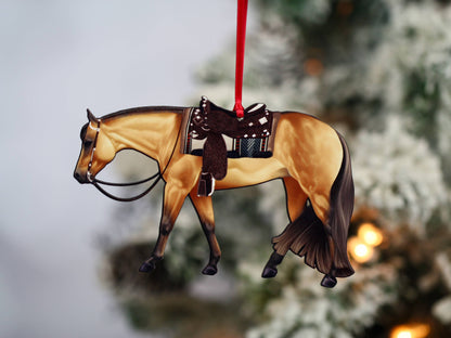 Buckskin Western Pleasure Horse Ornament Quarter Horse Gift